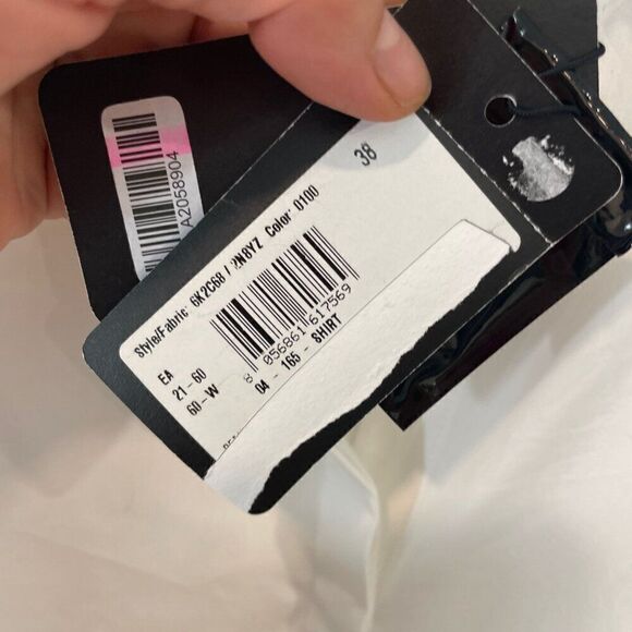 EMPORIO ARMANI Button-Up Shirt EU38 US2 XS White Grosgrain Trim - Picture 10 of 15